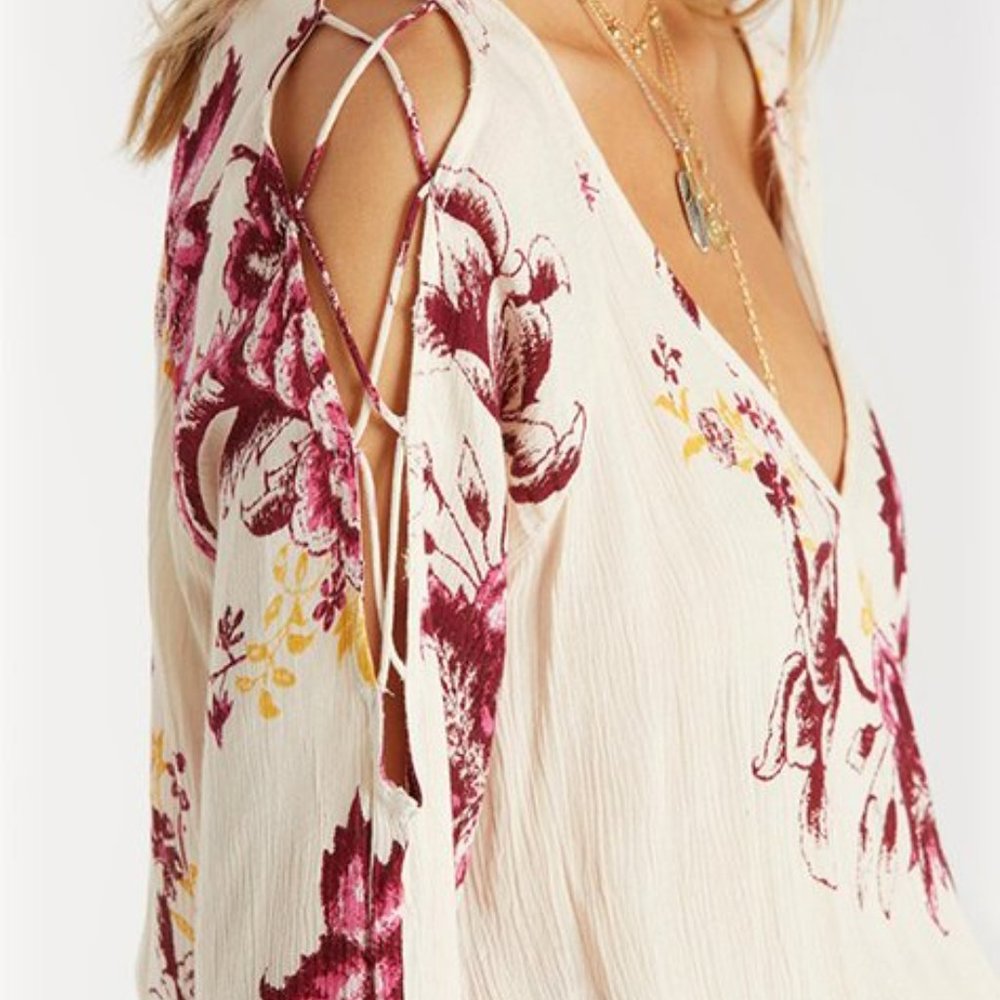 Billabong  Ivory Moonlight Lace-Up Romper - Picture 4 of 15